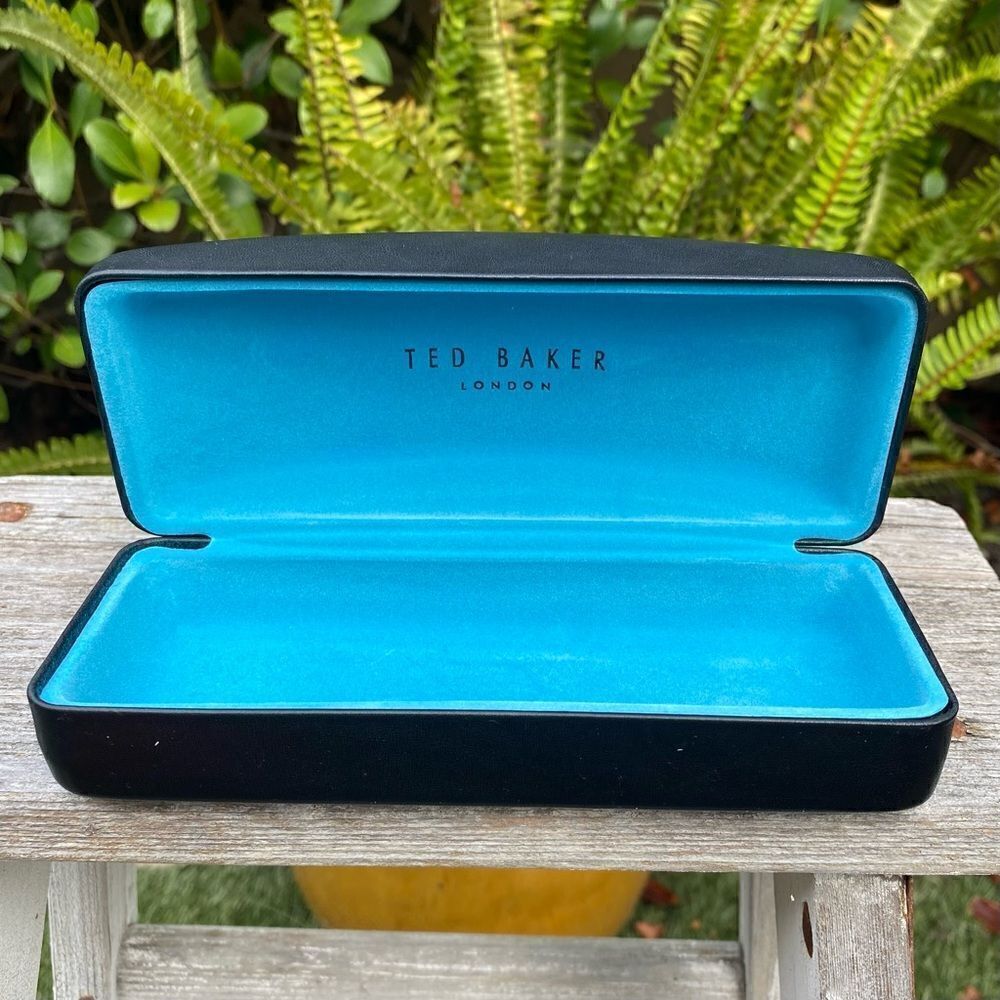 Ted Baker Black Rectangle Sunglasses Case. Unisex Euc! Designer Luxury View 6